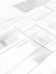 Leinwandbilder - Sleek UIUX wireframe background showcasing transparent elements and floating design mockups for digital branding resources