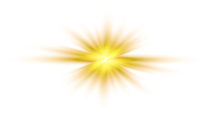 Wall Mural - golden light burst with radiant glow and soft edges on a white background. perfect for festive, magi