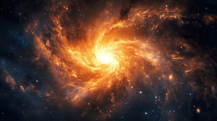 Wall Mural - newborn star illuminated by swirling cosmic clouds