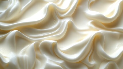 Wall Mural - Creamy Milk Wave Background for Smooth Design Projects