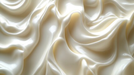 Wall Mural - Creamy Milk Wave Background for Relaxing Visuals
