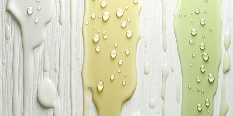 Wall Mural - abstract background featuring seamless patterns of dripping liquid in shades of white, yellow, and g