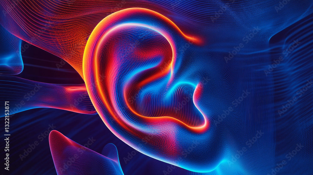 Real Inner Ear Illustration Stock Human ear anatomy. Ears inner structure, organ of ...