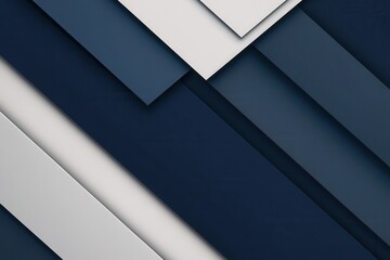 Poster - Structured geometric background with angular shapes in navy blue, gray, and white representative of governance and modernity