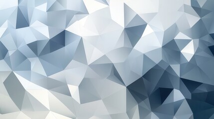 Poster - Structured geometric background with balanced layout in navy blue, gray, and white representing governance and stability