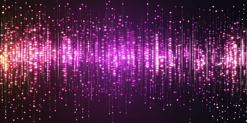 Wall Mural - vibrant wave of sound frequencies displayed in bright colors with a gradient of pinks and whites