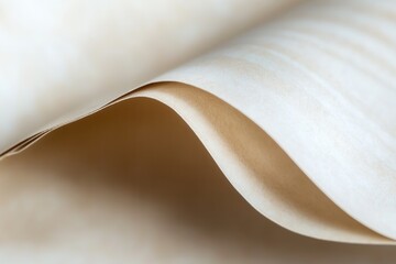 Aufkleber - Elegant cream and brown book page with a subtle texture inviting scholarly exploration in a tranquil setting
