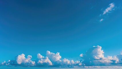 Wall Mural - natural landscape depiction of a clear blue gradient sky