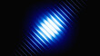 © NeoLeo - 3d render. Abstract geometric background. Blue neon diagonal lines. Ribbed glass wallpaper