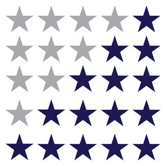 Wall Mural - Five stars customer product rating review flat icon for apps and websites