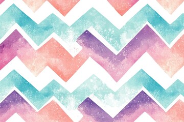 Fototapete - Colorful zigzag pattern with bold strokes and varying colors creating a modern artistic texture suitable for various design projects