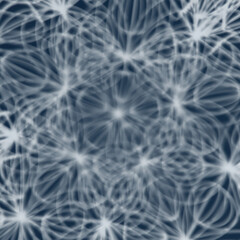 Aufkleber - Digital abstract illustration of a geometric figure composed of thin oval lines. The effect of depth and blur adds a sense of dimensionality to the composition. 3d rendering