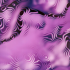 Aufkleber - Digital illustration of a wavy pattern in light pink-purple color. 3d rendering