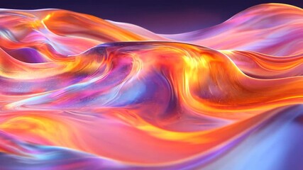 Wall Mural - abstract liquid landscape: vibrant hues and flowing forms