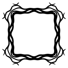 Wall Mural - a unique ornamental border made from intertwined branches, perfect for adding a touch of elegance to