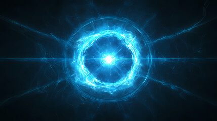 Wall Mural - glowing blue energy pulse