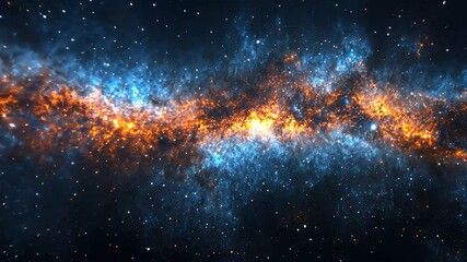 Wall Mural - Cosmic Nebula: A Celestial Tapestry of Fire and Ice