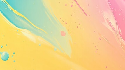 Leinwandbilder - Bright and cheerful abstract background with colorful splashes of yellow, blue, and pink creating a fun atmosphere for creative projects