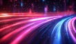 © AI04 - Motion blur and light streaks form captivating light trails in the background
