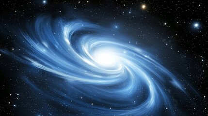Wall Mural - spiral galaxy in deep space