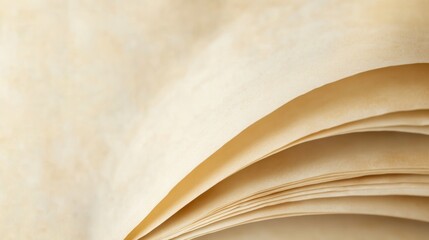 Aufkleber - Elegant book page texture with golden ratio fold in warm cream and brown tones, inviting scholarly ambiance