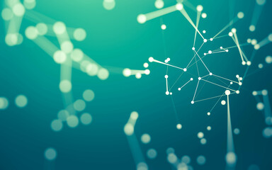 abstract background. molecules technology with polygonal shapes, connecting dots and lines. connecti