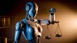 © ahmed - Ai ethics and justice law concept and online technology of legal regulations Controlling artificial intelligence technology is a high risk