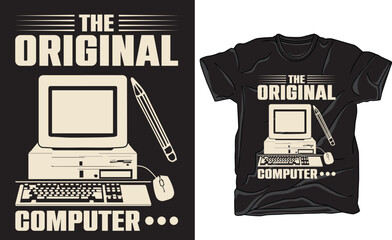 Computer Programming T shirt design. Desk device typography design.