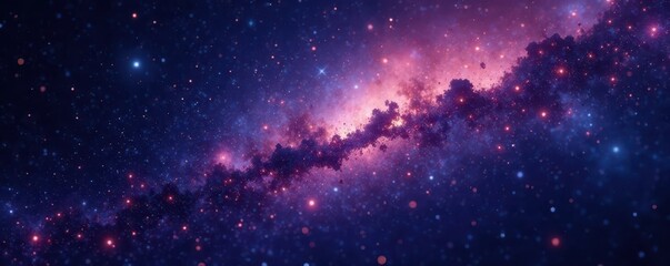 Wall Mural - Distant starfield, glittering constellations, cosmic dust lanes, night, universe, stars