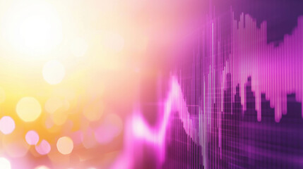 Wall Mural - abstract sound wave visualization with vibrant colors and light effects, creating dynamic and energe