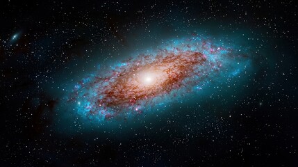 Wall Mural - Galactic Center Starlight Concepts. Vibrant galaxy against a backdrop of stars in deep space.