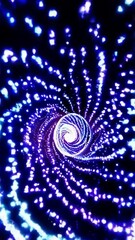 Wall Mural - mesmerizing neon spiral: dynamic cosmic twirl of vivid lights in hypnotic motion