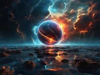 Wall Mural - earth and fire