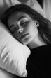 © Flain - Serene Slumber: A Black and White Portrait of Peaceful Sleep