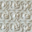 © tourinn - Intricate 3D Floral Pattern in White