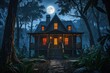 © Michael - Terrifying Haunted Cabin in a Frightening Jungle at Midnight