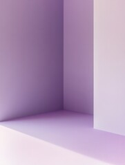 Aufkleber - Serene lavender room corner with light play creating a soft minimal and inviting atmosphere ideal for background and conceptual use