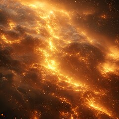 Wall Mural - fiery celestial landscape