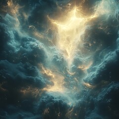 Wall Mural - celestial storm cloudscape