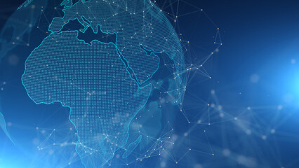 Network  globe technology background