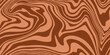 © Sunny March - Abstract brown psychedelic waves print background. 1970s trippy seamless pattern. Marble acrylic swirl pattern. Coffee or chocolate liquid texture.