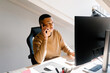 © Adrian Rodd/Stocksy - Black man conducting job interviews over the phone