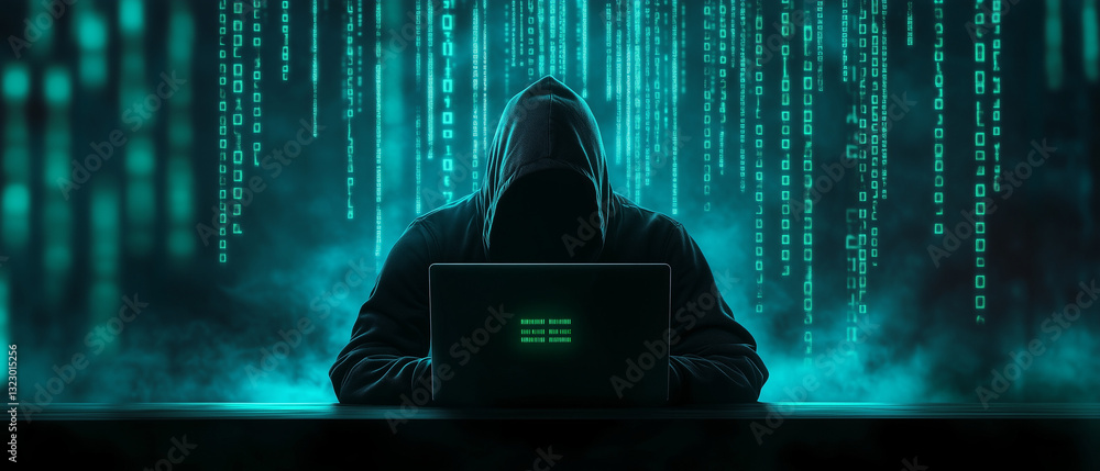 Keywords:
Cyber security hacker looking at code - Anonymous Hacker in Dark Hoodie Using Laptop with Binary Code ...