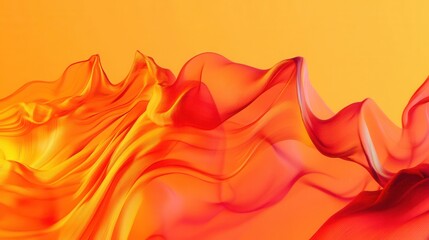 Poster - Dynamic abstract background with energetic waves in red and orange hues creating motion with space for text