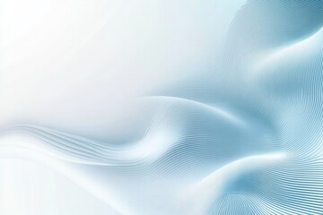 Poster - Modern veterinary service banner with flowing gradient lines in light blue and white, featuring a sleek design for mobile veterinary services