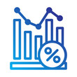 © Yan - graph  percentage  chart  statistic  finance  report  analysis  economy  data  investment Line Gradient icon