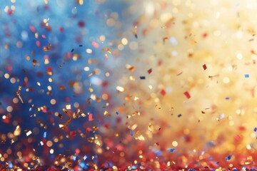Poster - Festive confetti celebration with vibrant colors and cheerful atmosphere perfect for events