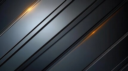 Poster - Dynamic metallic background featuring glowing lines in industrial style with sleek diagonal patterns