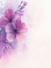 Fototapete - Soft floral design with pastel hues creating a gentle, feminine backdrop for elegant text and graphics