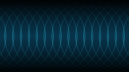 Wall Mural - Dark background with simple and neatly arranged circle shape lines pattern.